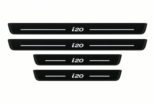 Hyundai i20 PB 2008–2014 — Matte PRO LED Door Sills — i20 Logo