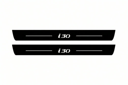 Hyundai i30 Wagon GD 2012–2017 — Matte PRO LED Door Sills — i30 Logo