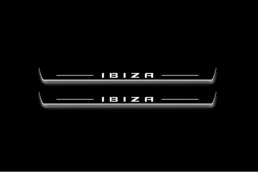 SEAT Ibiza KJ1 2017–Present — Stainless Steel LED Door Sills — Ibiza Logo