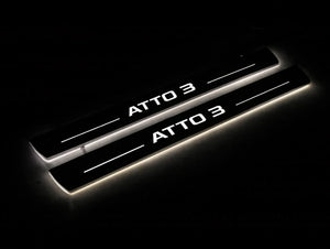 BYD Atto 3 2022-2026 Stainless Steel LED Door Sills – Atto 3 Logo