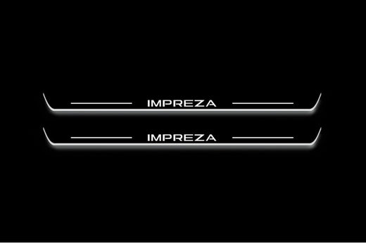 Subaru Impreza IV 2011+ Stainless Steel LED Door Sills – Impreza Logo