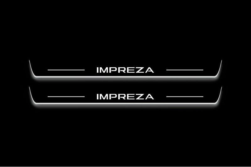 Subaru Impreza V 2016+ Stainless Steel LED Door Sills – Impreza Logo