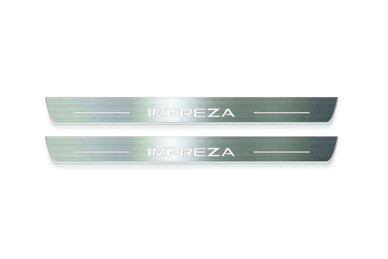 Subaru Impreza V 2016+ Stainless Steel LED Door Sills – Impreza Logo