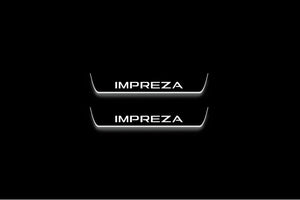 Impreza VI 2022+ LED Door Sills Illuminated Scuff Impreza Logo Stainless Steel Entry Guards
