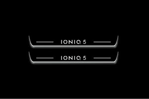 Hyundai Ioniq 5 2021+ LED Door Sills Illuminated Scuff Ioniq 5 Logo Stainless Steel Entry Guards Door Sills Decoin