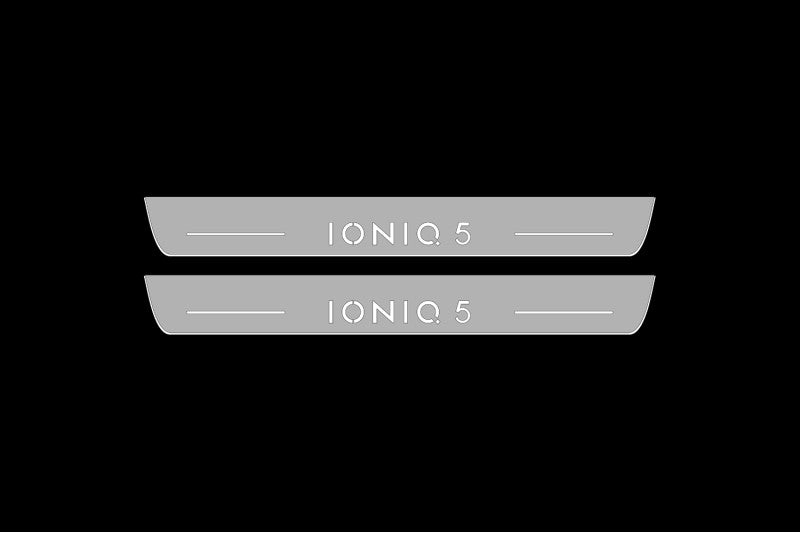 Hyundai Ioniq 5 2021+ LED Door Sills Illuminated Scuff Ioniq 5 Logo Stainless Steel Entry Guards Door Sills opdesign