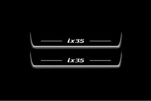 Hyundai ix35 2009-2015 LED Door Sills Illuminated Scuff ix35 Logo Stainless Steel Entry Guards Door Sills Decoin