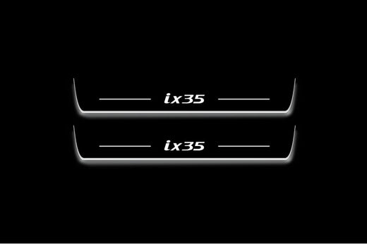 Hyundai ix35 2009+ Stainless Steel LED Door Sills – ix35 Logo