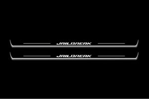 Dodge Challenger 2008-2023 LED Door Sills Illuminated Scuff Jailbreak Logo Stainless Steel Entry Guards Door Sills Decoin