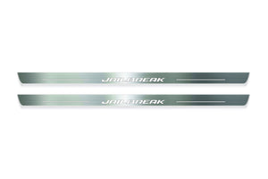 Dodge Challenger 2008-2023 LED Door Sills Illuminated Scuff Jailbreak Logo Stainless Steel Entry Guards Door Sills Decoin