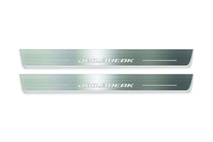Dodge Charger LD 2011+ stainless steel LED door sill plates with JAILBREAK logo