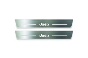 Jeep Grand Cherokee V 2021+ Stainless Steel LED Door Sills – Jeep Logo