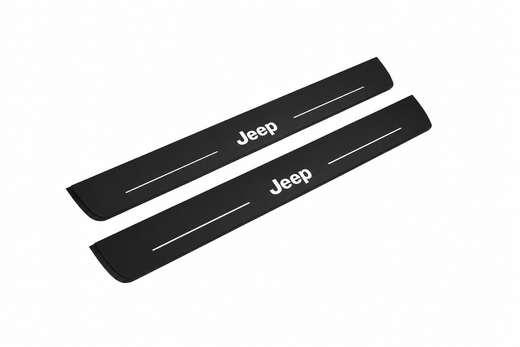 Jeep Grand Cherokee WK2 2010–2021 — Matte PRO LED Door Sills — Jeep Logo