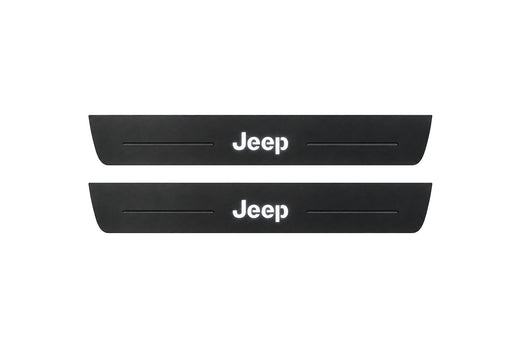 Jeep Grand Cherokee WL 2021–2026 — Matte PRO LED Door Sills — Jeep Logo
