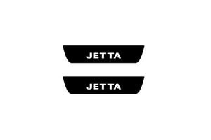 Volkswagen Jetta VII 2019+ Illuminated Matte Sill Plates with logo Jetta Volkswagen Led Door Sills PRO opdesign