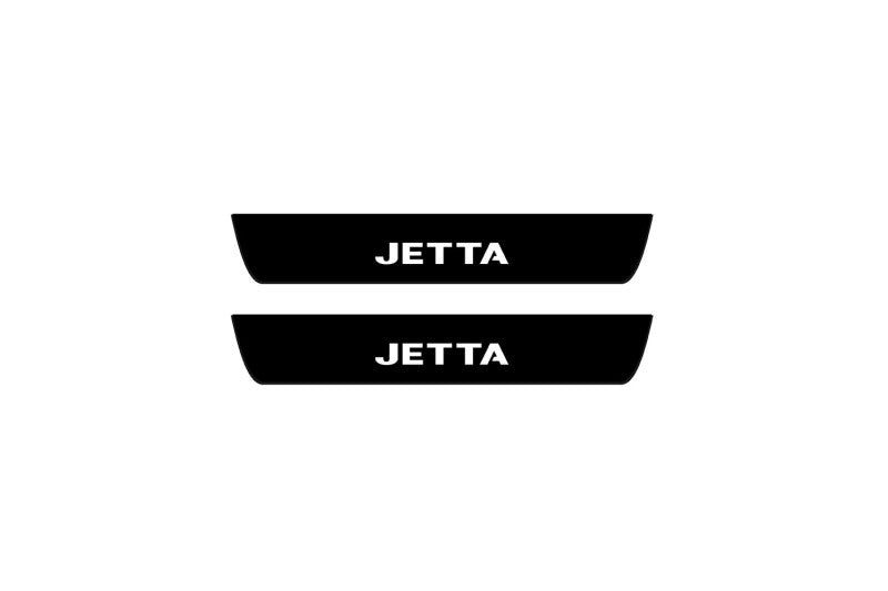 Volkswagen Jetta VI 2010-2018 Illuminated Matte Sill Plates with logo Jetta Volkswagen Led Door Sills PRO opdesign
