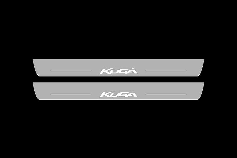Ford Kuga I 2008-2013 LED Door Sills Illuminated Scuff Kuga Logo Stainless Steel Entry Guards Door Sills Decoin