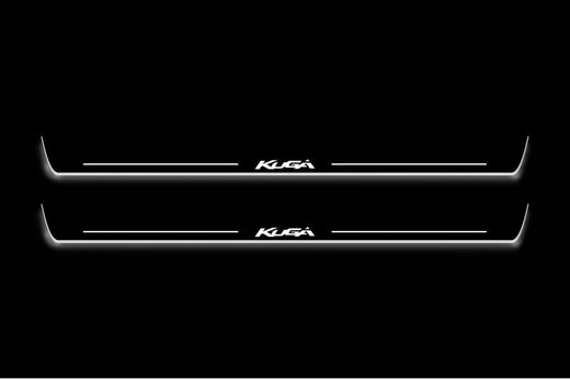 Ford Kuga C394 2008–2012 — Stainless Steel LED Door Sills — Kuga Logo