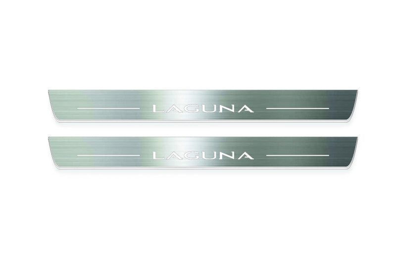Renault Laguna III 2007+ Stainless Steel LED Door Sills – Laguna Logo