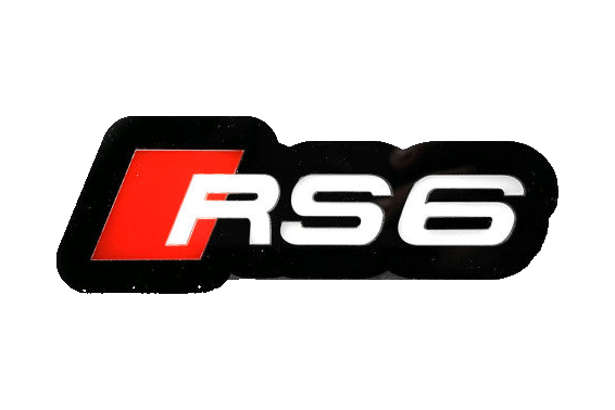 Audi RS6 LED Grille Badge — Standard lighting on white background