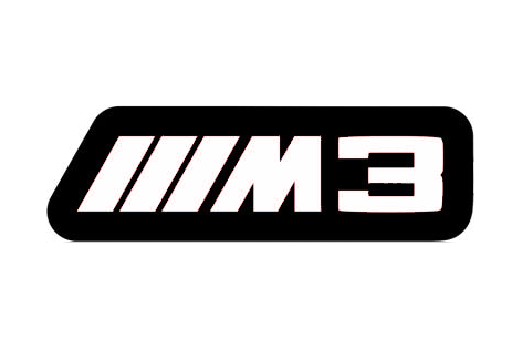 BMW ///M3 (type 2) LED grille badge — White lighting on white background