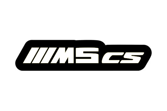BMW ///M5 cs (type 2) LED grille badge — White lighting on white background