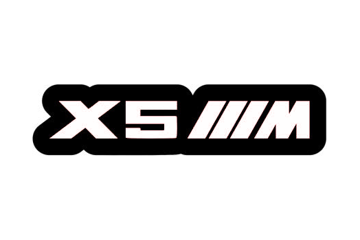 BMW X5 ///M (type 2) LED grille badge — White lighting on white background