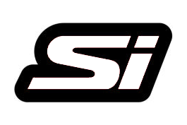 Honda Si LED grille badge — White lighting on white background