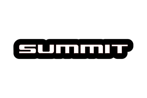 Jeep Summit LED Grille Badge — White lighting on white background