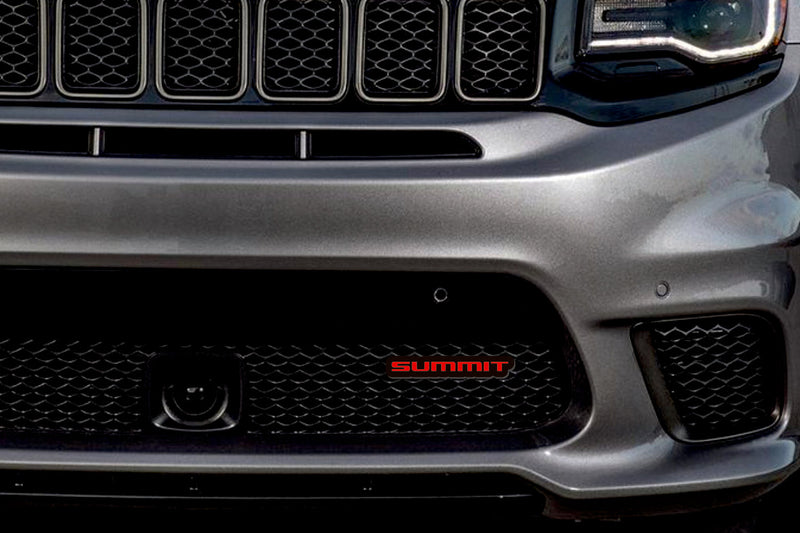 Jeep Summit LED Grille Badge installed on a grille