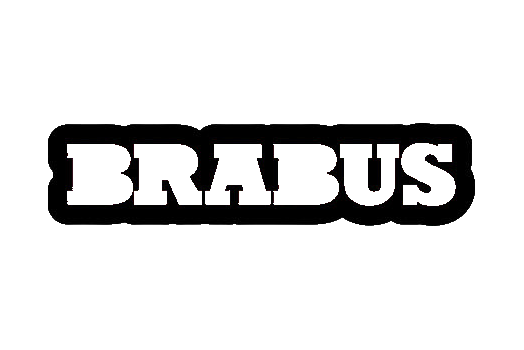 Mercedes Brabus LED Grille Badge — White lighting on white background