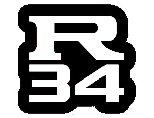 Nissan R34 Type 2 LED Grille Badge — White lighting on white background