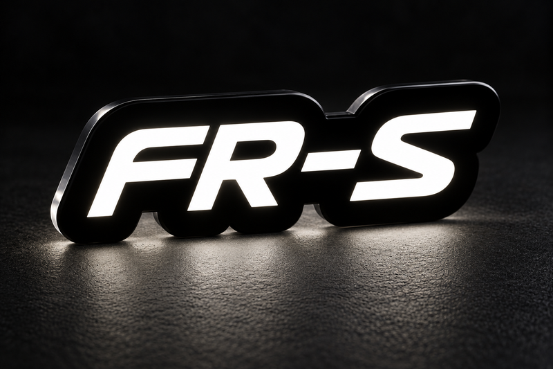 Scion FR-S LED grille badge with lighting at night