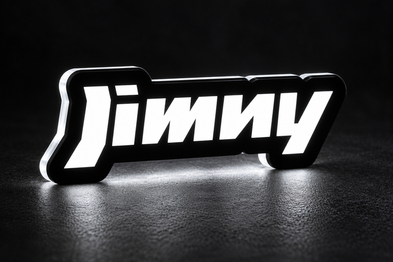 Suzuki Jimny LED grille badge with lighting at night
