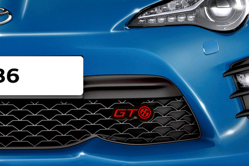 Toyota GT86 LED Grille Badge installed on a grille
