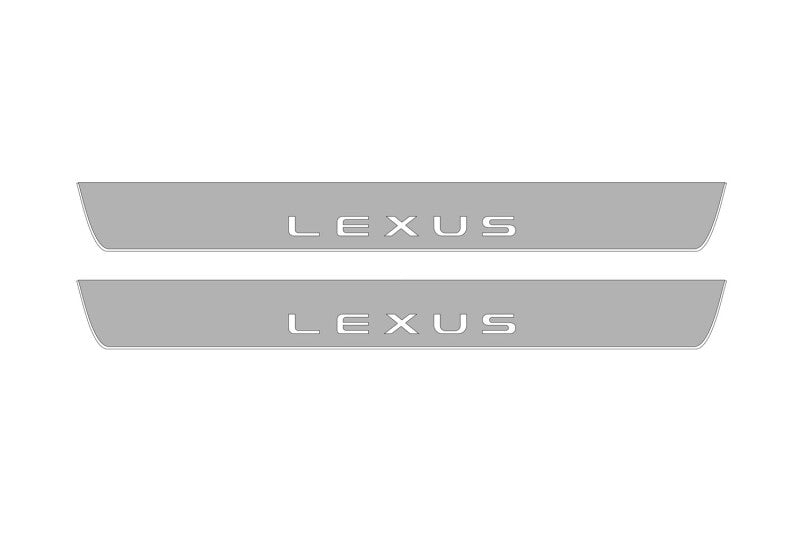Illuminated LED Door Sill Tread Plates Lexus GX III 2024+ With Lexus Logo Lexus Led Door Sills opdesign
