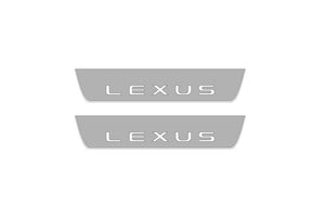 Illuminated LED Door Sill Tread Plates Lexus GX III 2024+ With Lexus Logo Lexus Led Door Sills opdesign