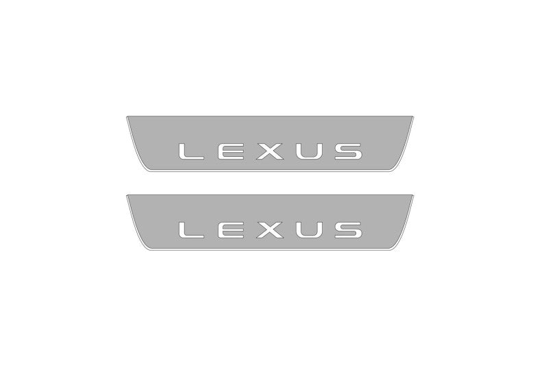 Illuminated LED Door Sill Tread Plates Lexus GX III 2024+ With Lexus Logo Lexus Led Door Sills opdesign