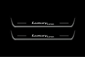 BMW 5 G30 2017-2023 LED Door Sills Illuminated Scuff Luxury Line Logo Stainless Steel Entry Guards Door Sills Decoin