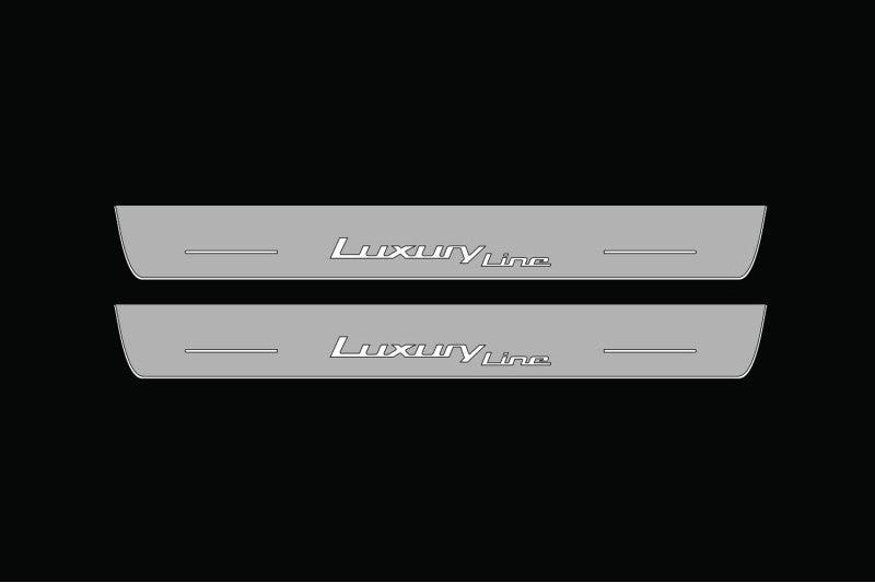 Illuminated LED Door Sill Tread Plates BMW 3 G20 2019+ With Luxury Line Logo BMW Led Door Sills opdesign