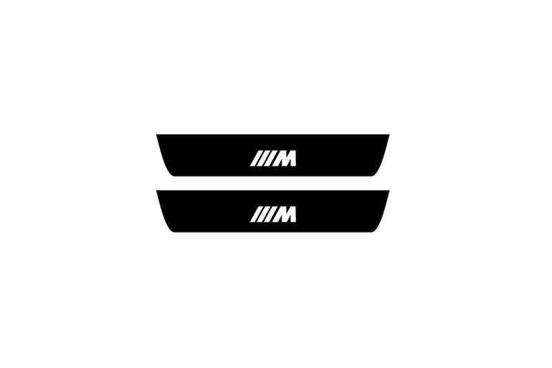 BMW X6 G06 2019+ Illuminated Matte Sill Plates with logo ///M BMW Led Door Sills PRO opdesign