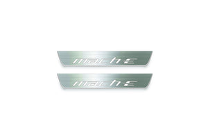 Mustang Mach-E 2020+ LED Door Sills Illuminated Scuff Mach-E Logo Stainless Steel Entry Guards