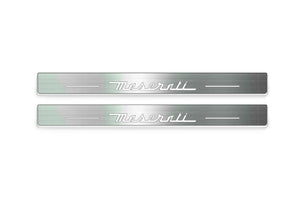 Maserati Quattroporte M156 Stainless LED Door Sills – Maserati Logo