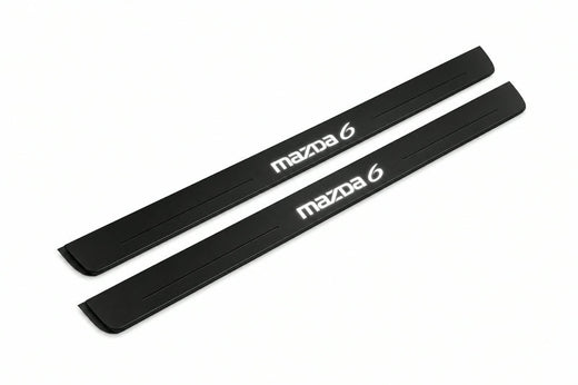 Mazda 6 Sedan GH 2008–2012 — Matte PRO LED Door Sills — Mazda 6 Logo