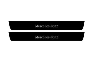 Mercedes G-Class W464 2018+ Illuminated Matte Sill Plates with logo Mercedes-Benz Mercedes Led Door Sills PRO opdesign