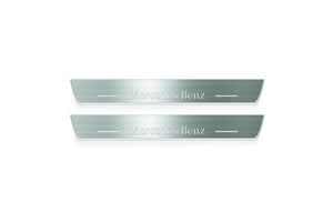 Mercedes GLS X166 Stainless Steel LED Door Sills – Mercedes-Benz Logo