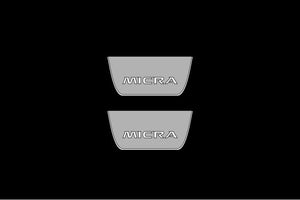 Illuminated LED Door Sill Tread Plates Nissan Micra V 2017+ With Micra Logo Nissan Led Door Sills opdesign