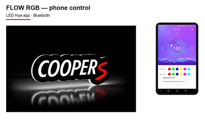 Mini Cooper S Type 1 with LED Hue phone control for FLOW RGB