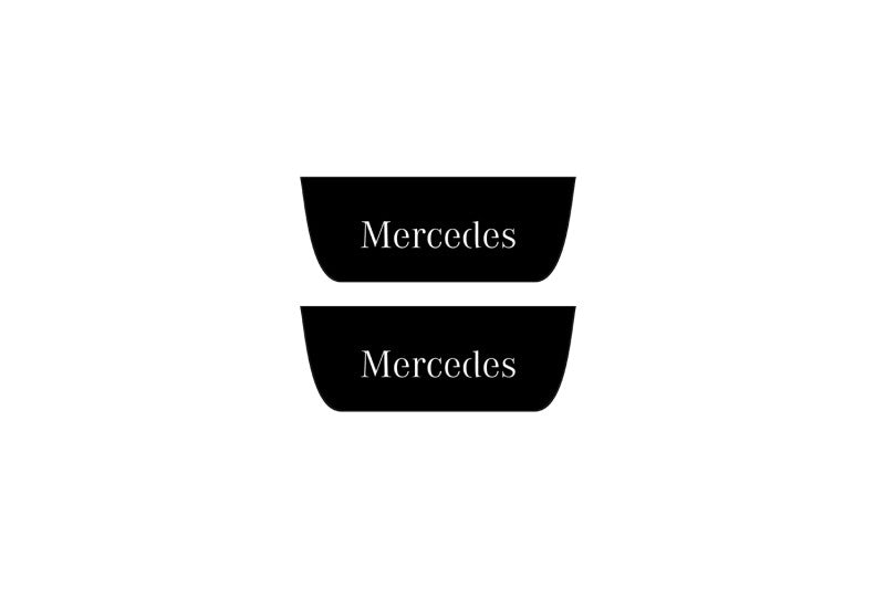 Mercedes ML W164 2005-2011 Illuminated Matte Sill Plates with logo Mercedes-Benz Mercedes Led Door Sills PRO opdesign
