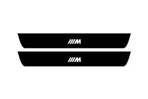 BMW 5 G30 2017-2023 Illuminated Matte Sill Plates with logo ///M BMW Led Door Sills PRO opdesign